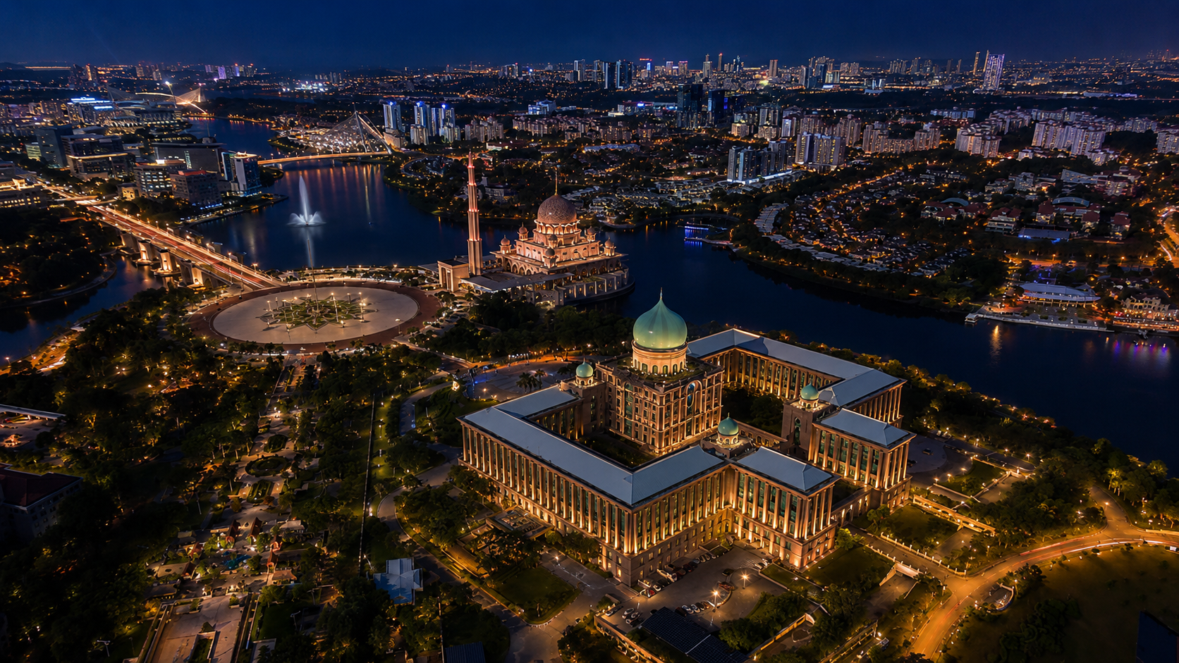 Putrajaya, Malaysia at night